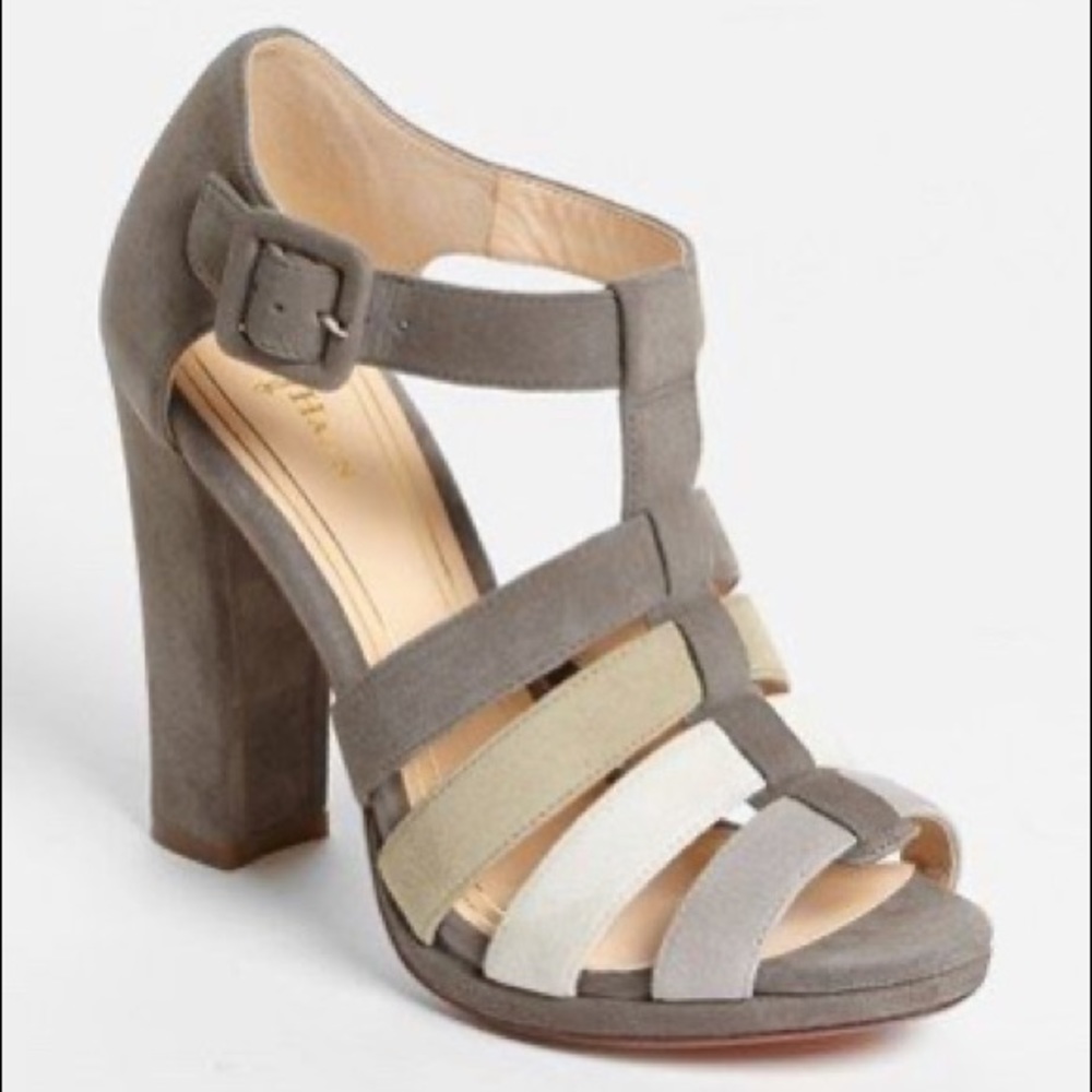 Cole Haan Chelsea T-Strap Suede Sandal - Picture 2 of 8
